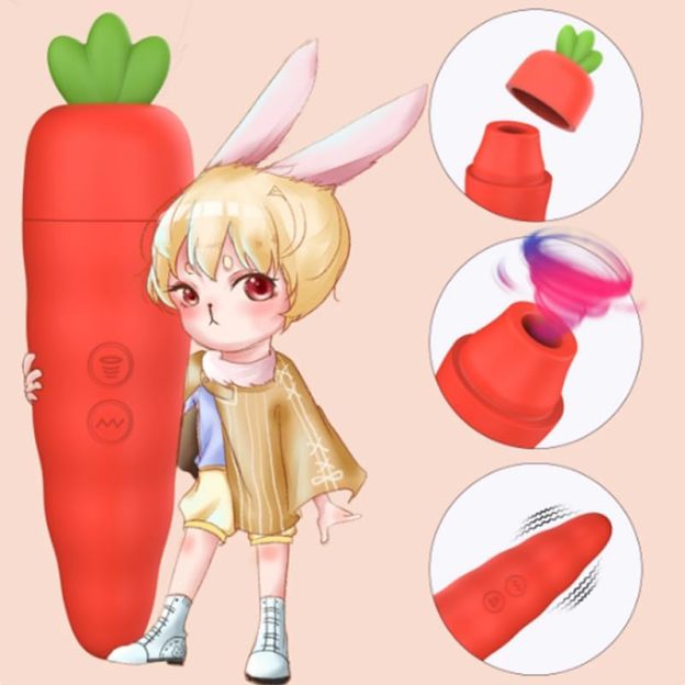 Dual-Pleasure Carrot Vibrator-WeLovePlugs