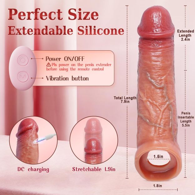 App Control Vibrating Realistic Penis Sleeve-WeLovePlugs