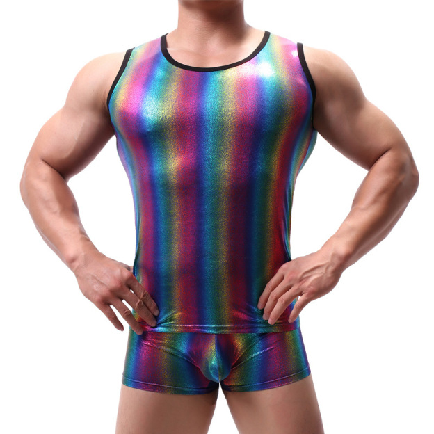 Men's Shiny Rainbow Singlet  - image 6
