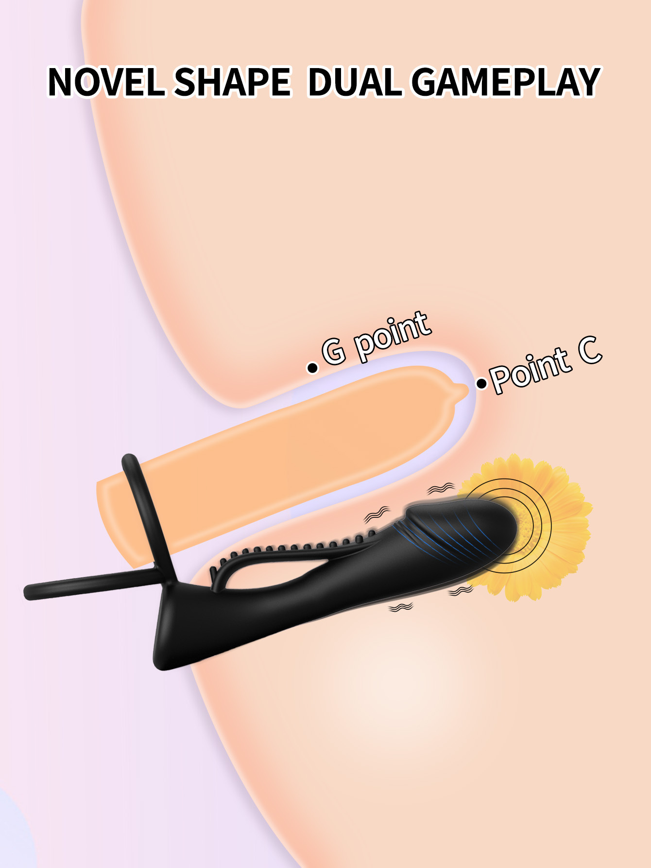 SyncPlay Dual Ring Vibrator App Control Penis Sleeve-WeLovePlugs