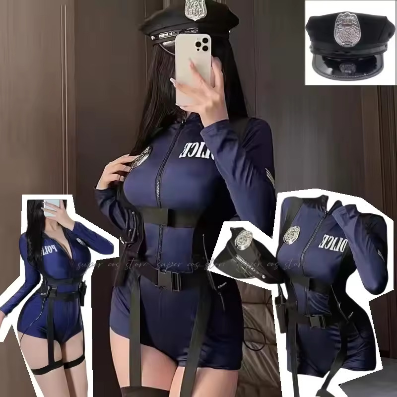 Elegant Officer-style Fitted Police Costume - image 8