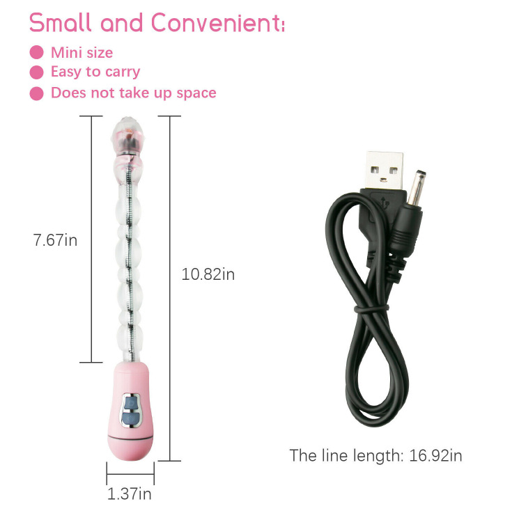 Sleek & Powerful 12-Speed Vibrator Beaded Dildo – Perfectly Sized for Intense Pleasure-WeLovePlugs