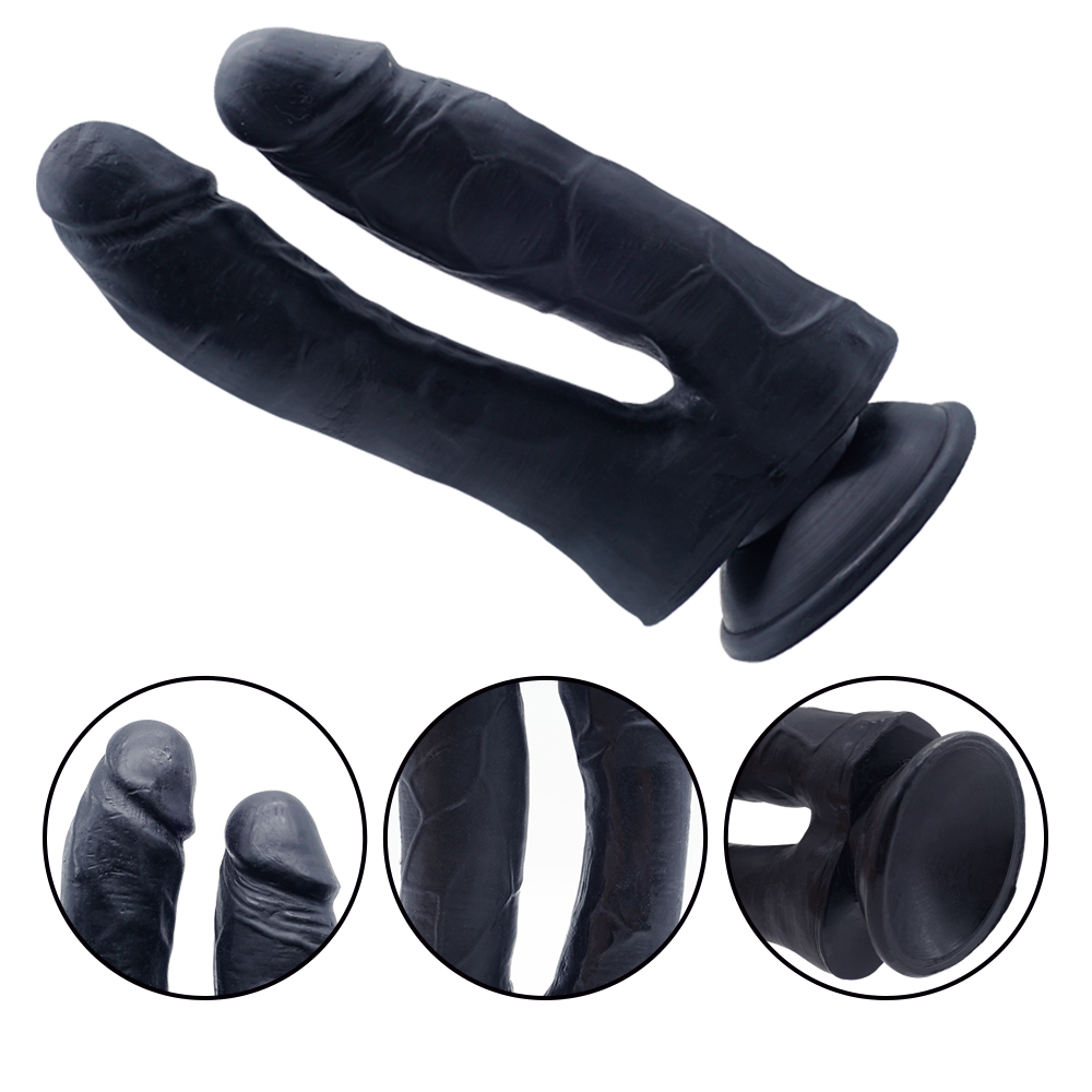 Realistic Suction Cup Double End Strap On Dildo – Wearable & Hands-Free