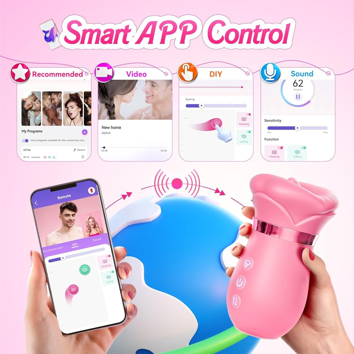 Exquisite Rose Kissing Vibrator-WeLovePlugs