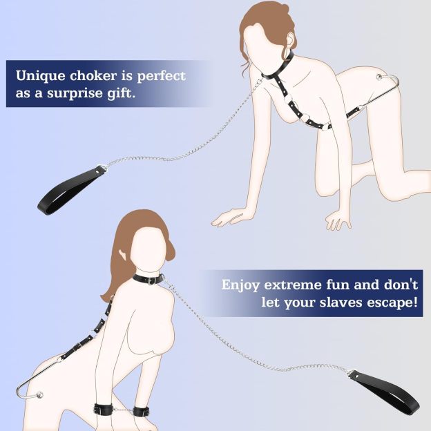 Leather Bondage Set With Anal Hook - image 1
