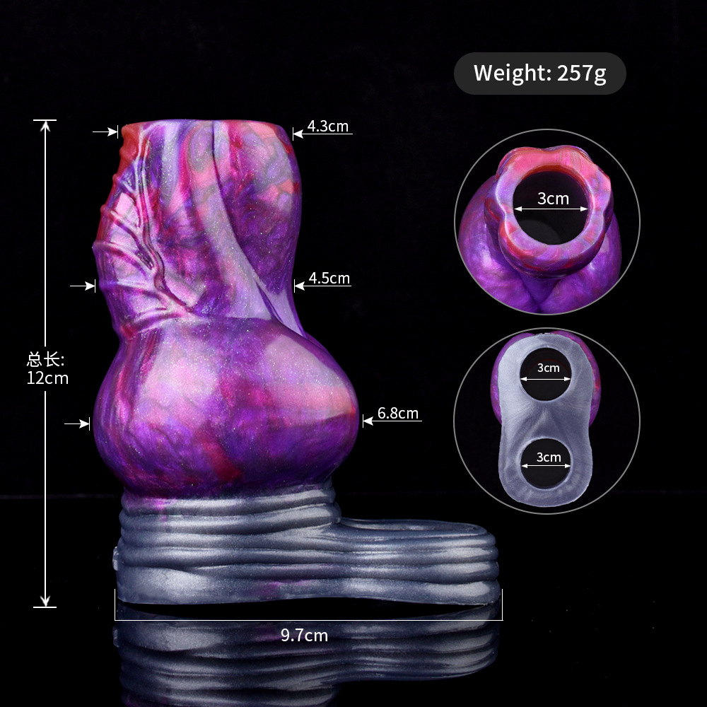 Silicone Cock Sleeve Monster Dragon Big Knot Penis Extender -WeLovePlugs