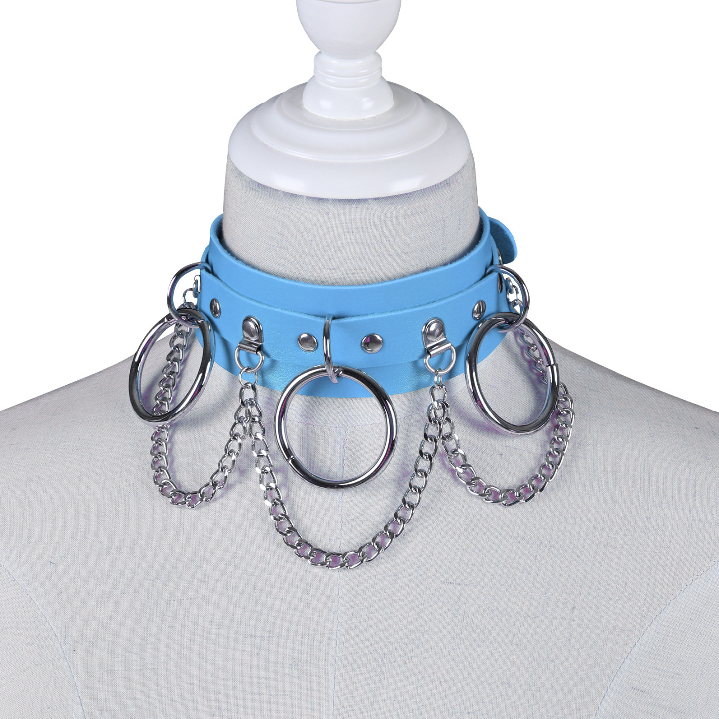 Unisex Punk PU Leather Rock SM Choker-WeLovePlugs