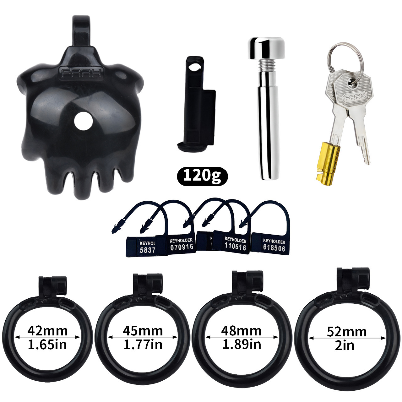 Resin Flat Sissy Chastity Cage with Urethral Tube-WeLovePlugs