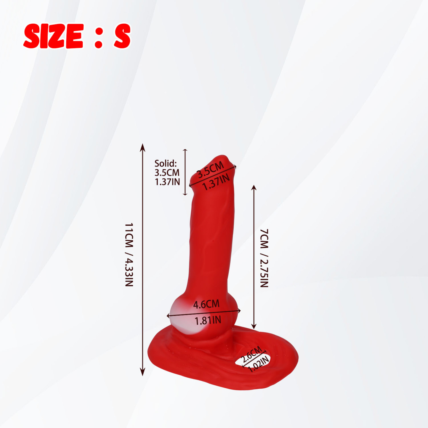 Alpha Canine Knot Fantasy Silicone Dildo - S - image 12