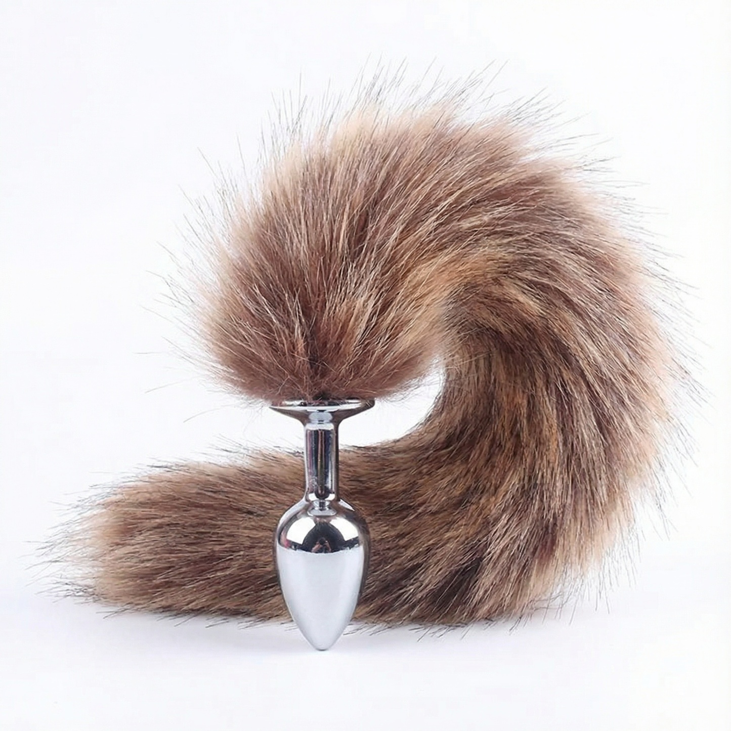 Brown Fox Tail Butt Plug • 18.1 Inch Tail - image 3