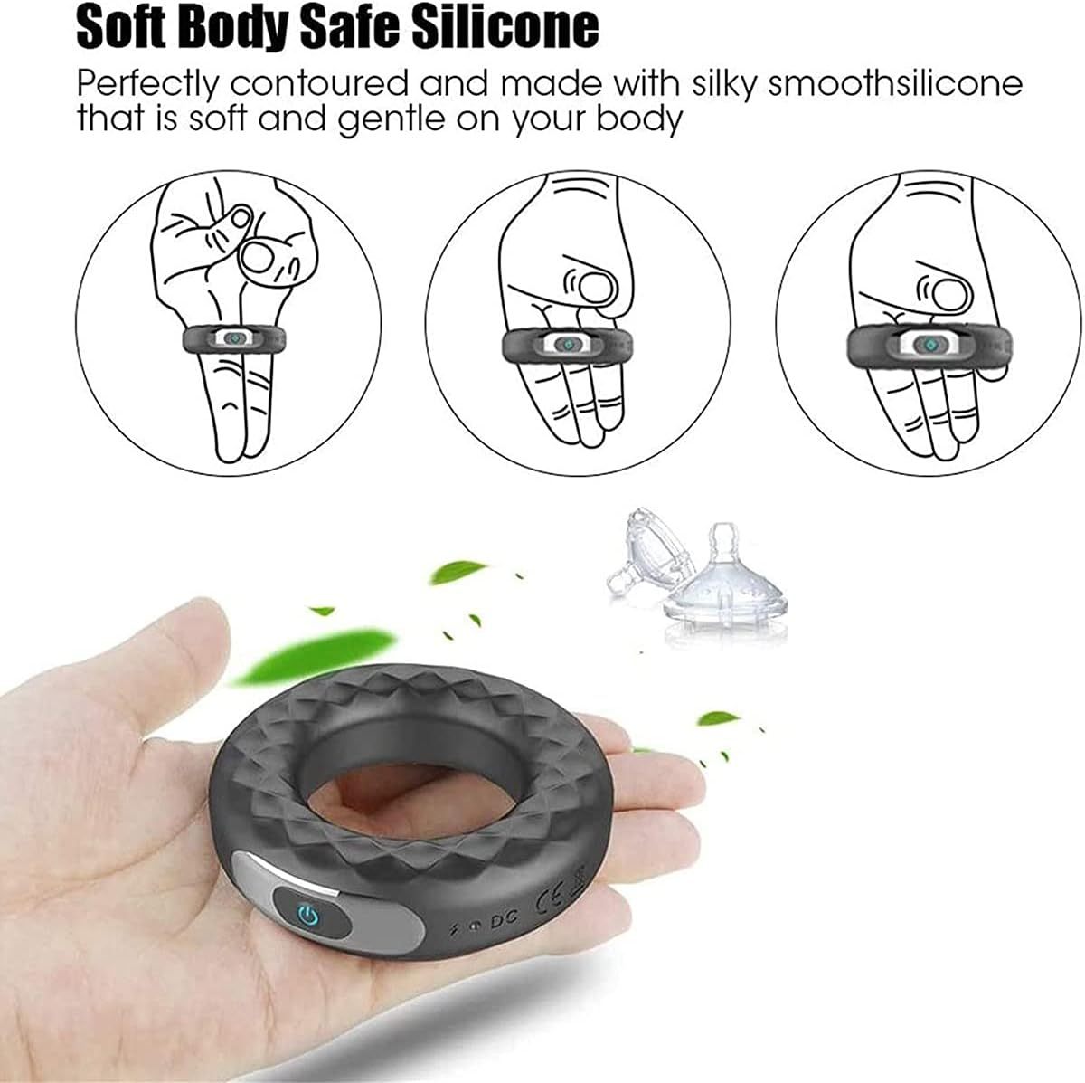 Electric Cock Ring (Delay 10 Vibration Modes+Clitoris Stimulation)-WeLovePlugs