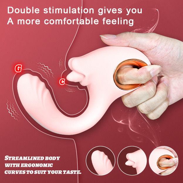 Luxelick 6.1'' Dual Motor Tongue Vibe Licking Vibrator-WeLovePlugs