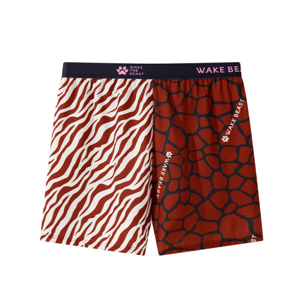 Men's Boxer Briefs With Leopard Print - Red - 3XL - image 4