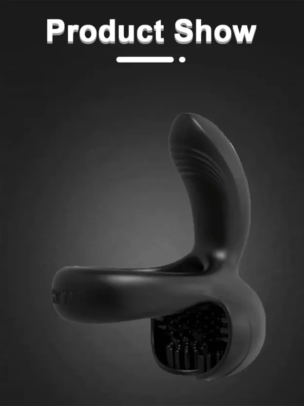 Men's Vibrating Cock Ring with Perineum & Testicle Stimulation-WeLovePlugs
