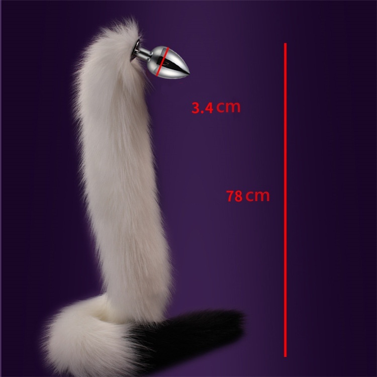 Long Plush Fox Tail Butt Plugs-WeLovePlugs