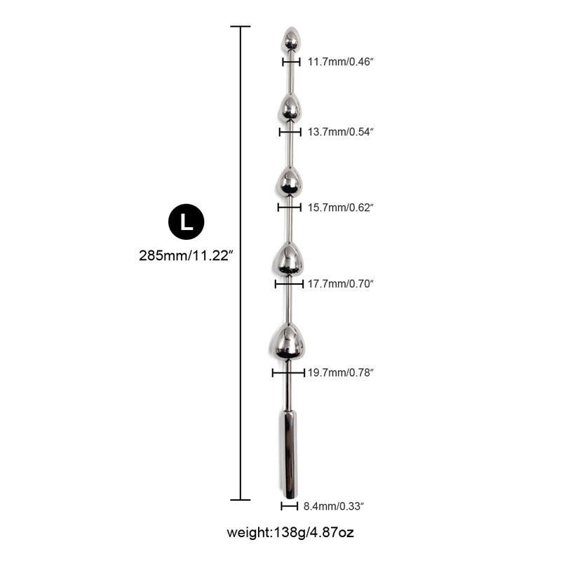 Smooth Beads Urethral Sounding Dilator-WeLovePlugs