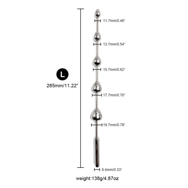 Smooth Beads Urethral Sounding Dilator-WeLovePlugs