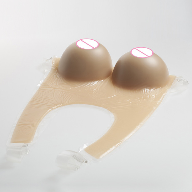 Round Neck Sissy Boobies Silicone Breast Forms for Crossdresser -WeLovePlugs