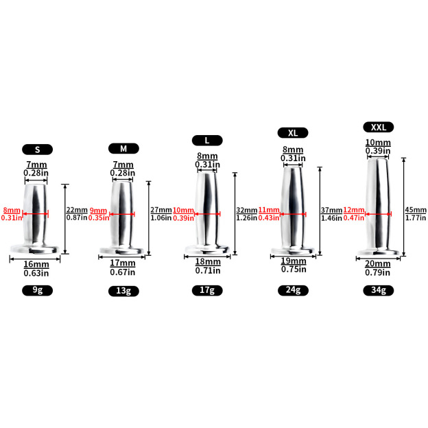 Short Stainless Steel Urethral Sounding Rods -WeLovePlugs