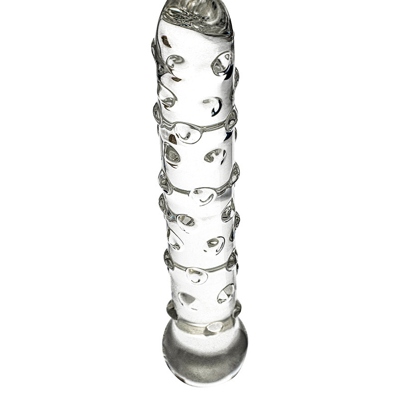 Beaded Textured Glass Dildo – Handcrafted Bobble Shaft for G-Spot & Anal Play-WeLovePlugs