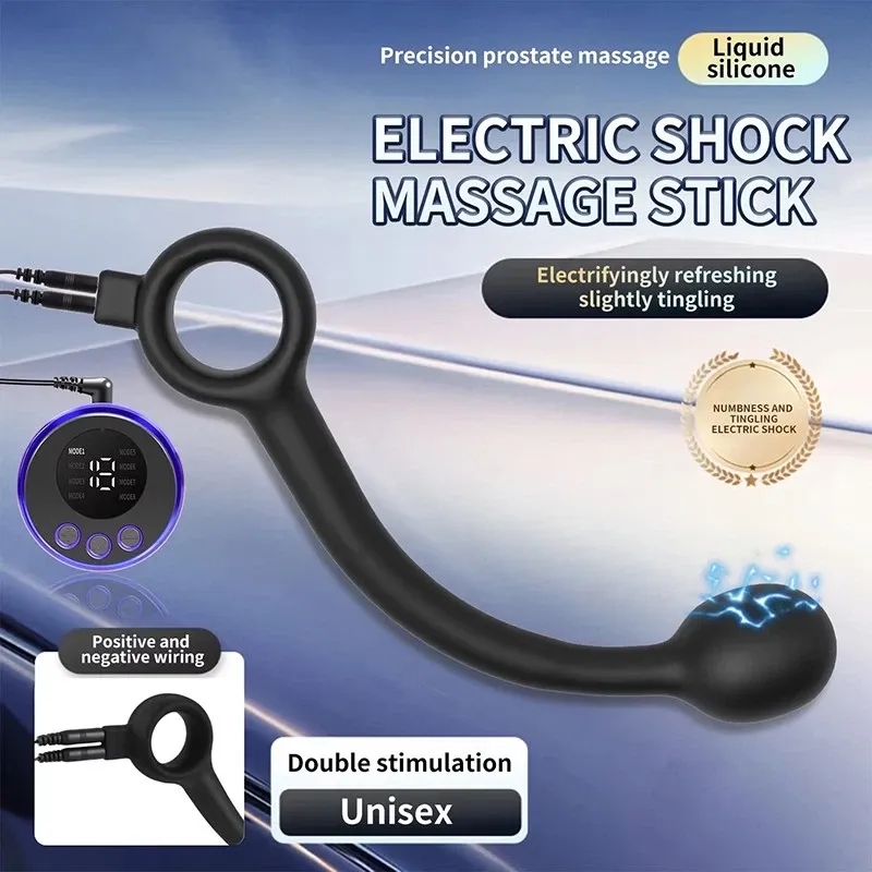 Electric Shock Prostate Massager With Hollow Ring - image 5