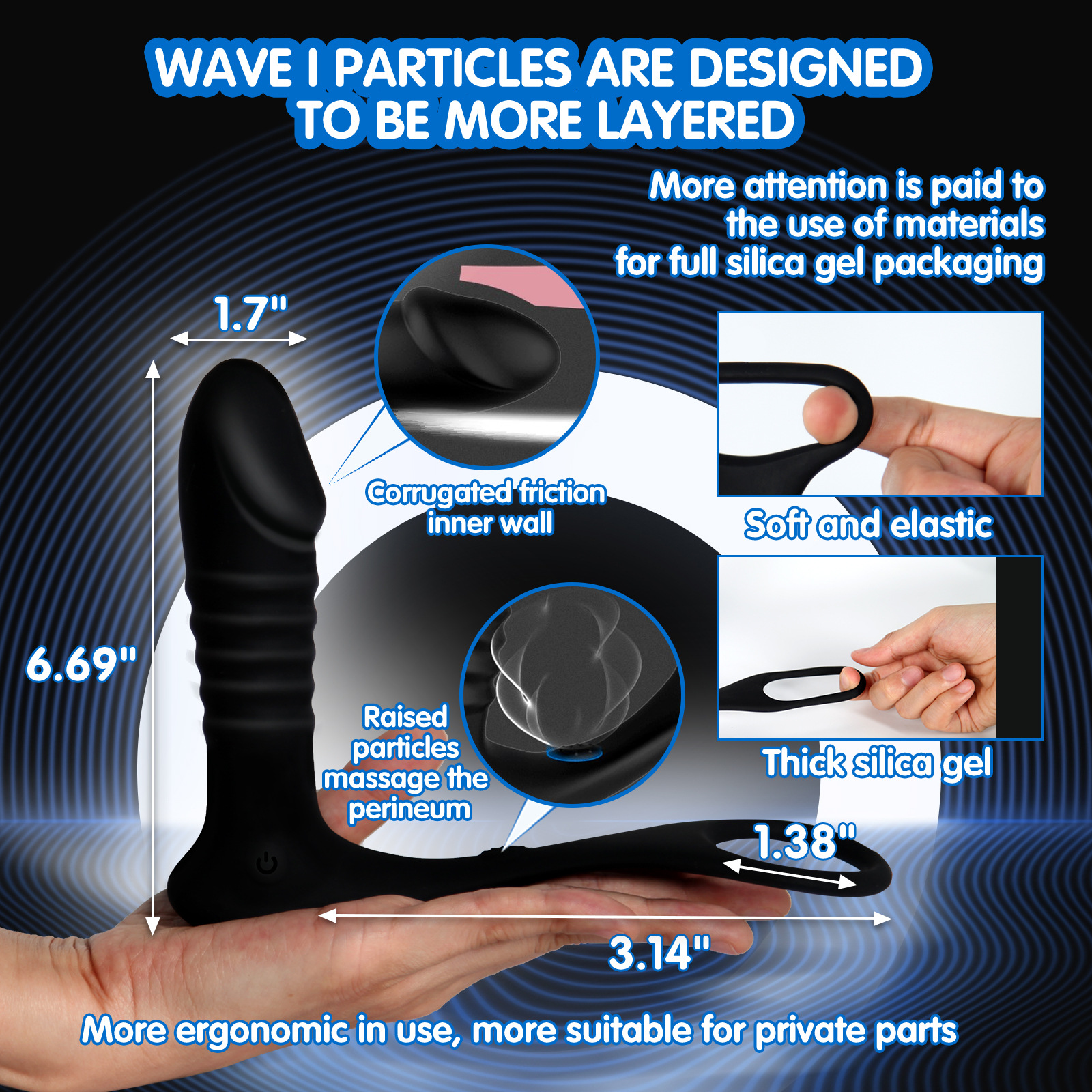6.69''x1.7'' G Spot Butt Stimulator For Couple - image 4