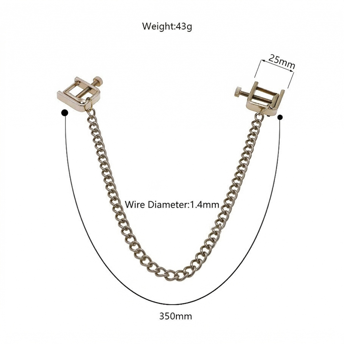 Press Style Nipple Clamps - Silver - image 5