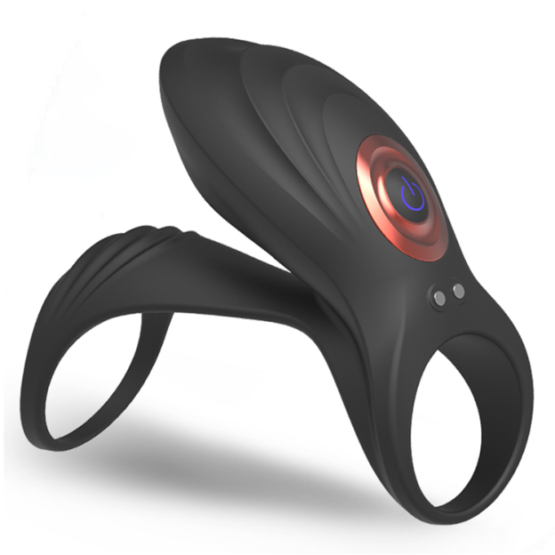 Locked Pulse Dual-Stimulation Cock Ring with Clitoral & G-Spot Vibrators-WeLovePlugs