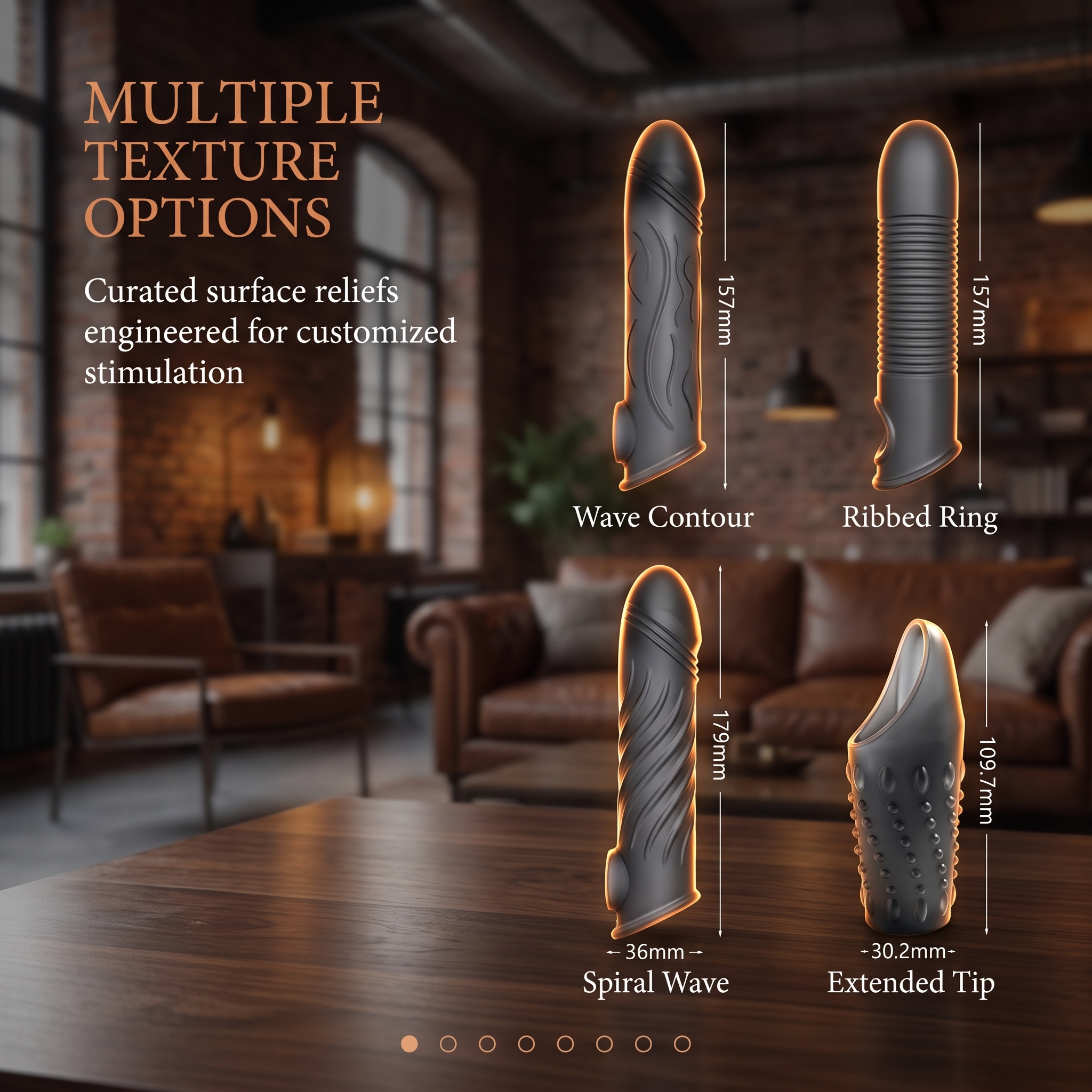 Flexible Ribbed Silicone Penis Sleeve - image 11