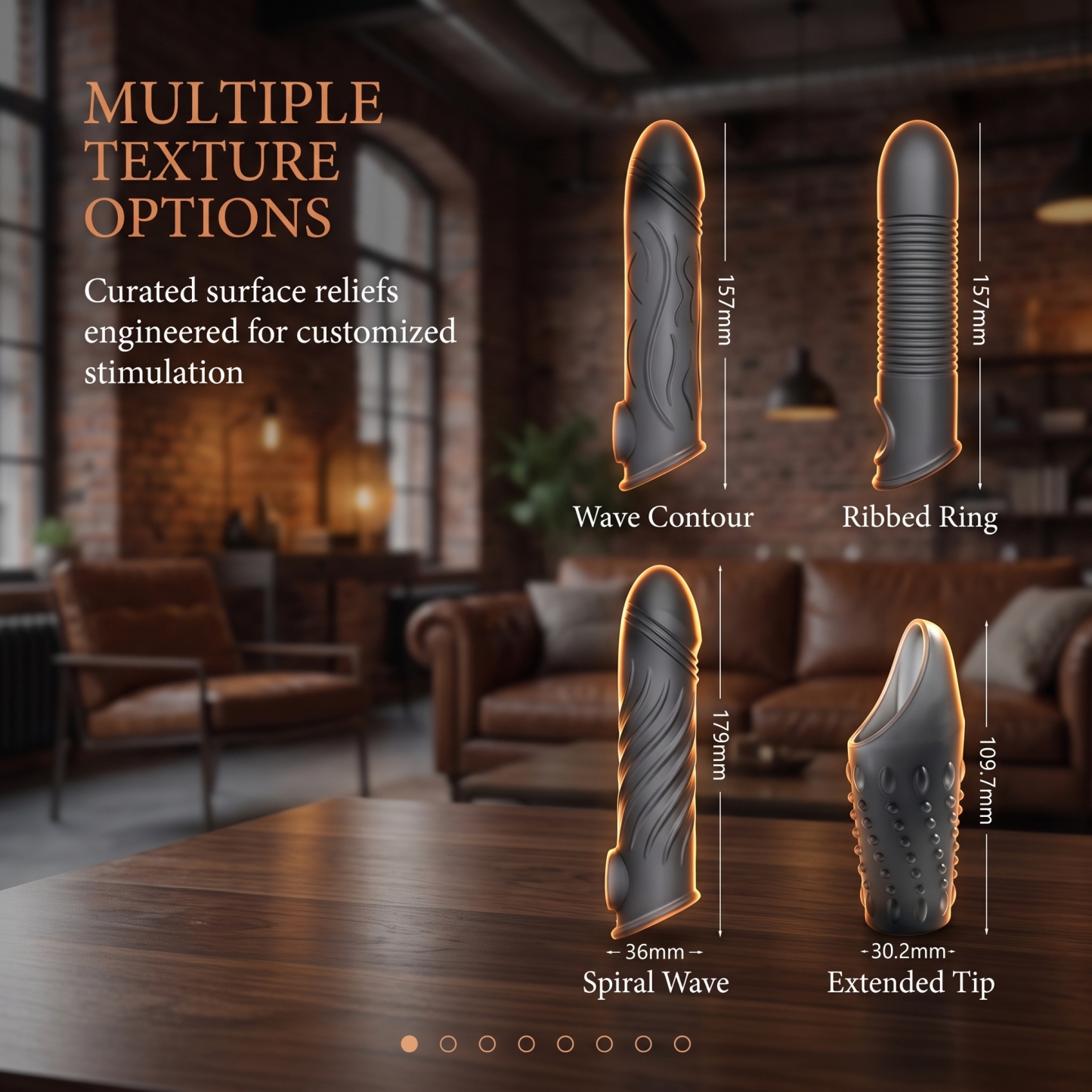 Flexible Ribbed Silicone Penis Sleeve - image 11