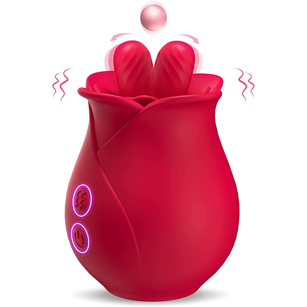 Double Tongue Lick Vibrator With 10 Frequency 