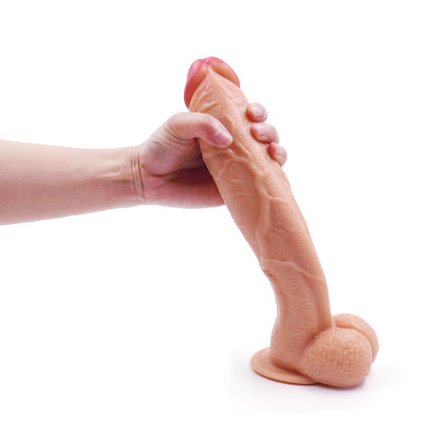Realistic Silicone Extra Long 12-inches Big Dildo with Balss & Suction Cup