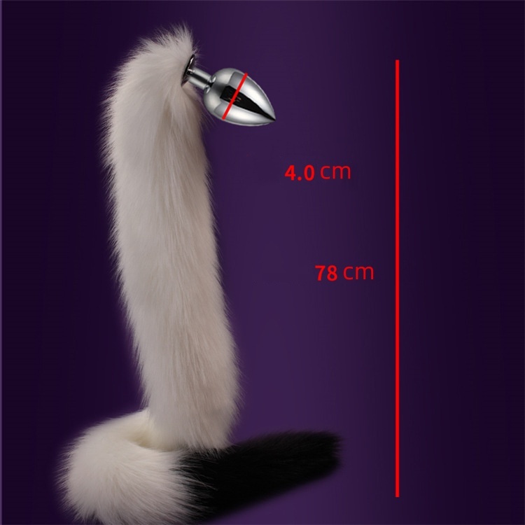 Long Plush Fox Tail Butt Plugs-WeLovePlugs
