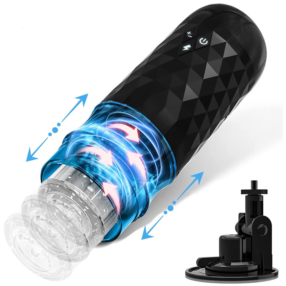 Auto-Stroking Masturbator – Thrusting/Rotating Male Toy with 8 Modes