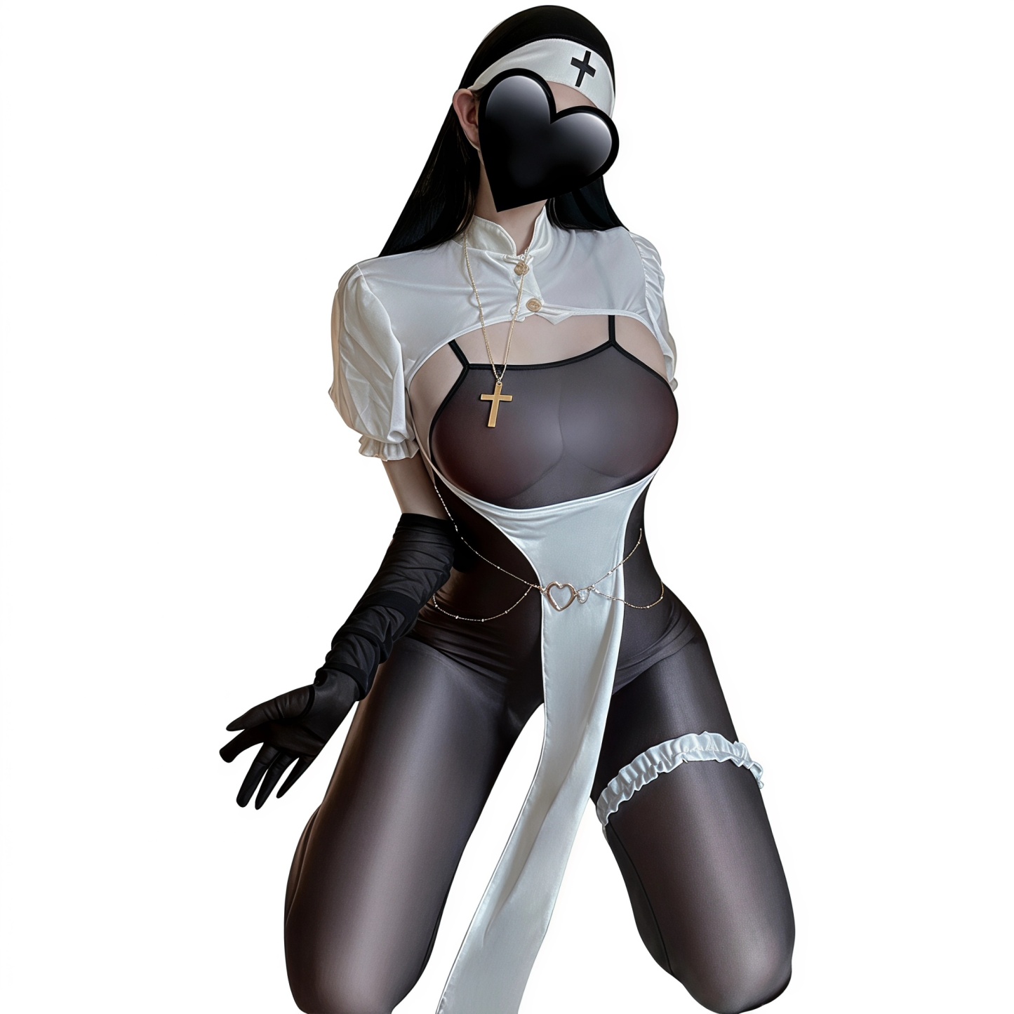 Sexy Nun Witch Costume Set - image 10