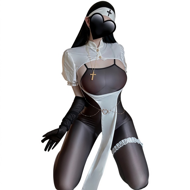 Sexy Nun Witch Costume Set - image 10