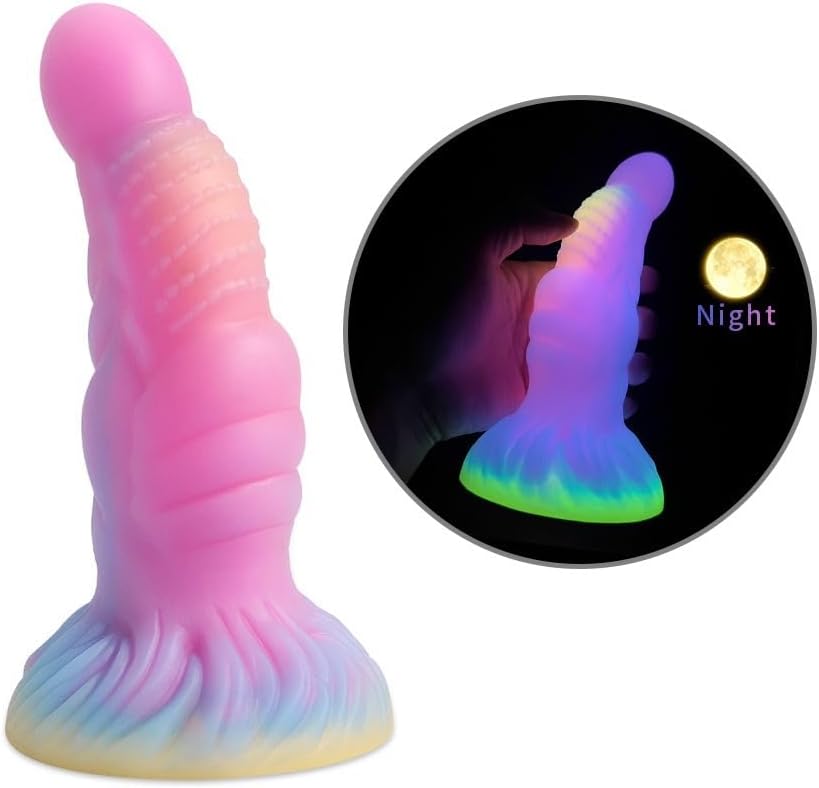 7.28'' Fantasy Monster Dildo with Multi-Texture Design & Glow-in-the-Dark Effect - image 2