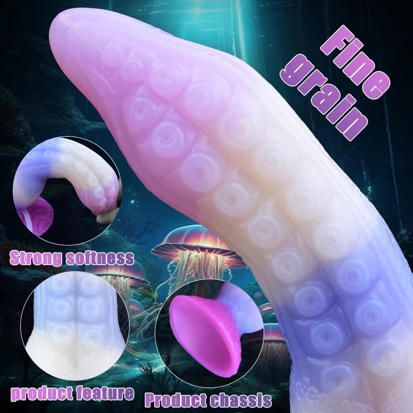 Octopus Tentacle Squirting Dildo with Suction Cup