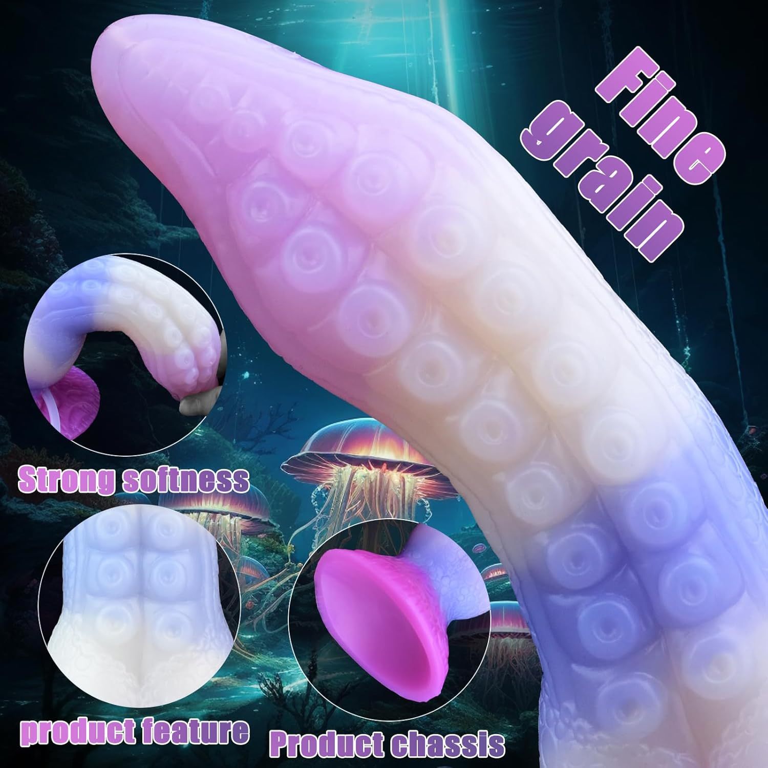 Octopus Tentacle Squirting Dildo with Suction Cup