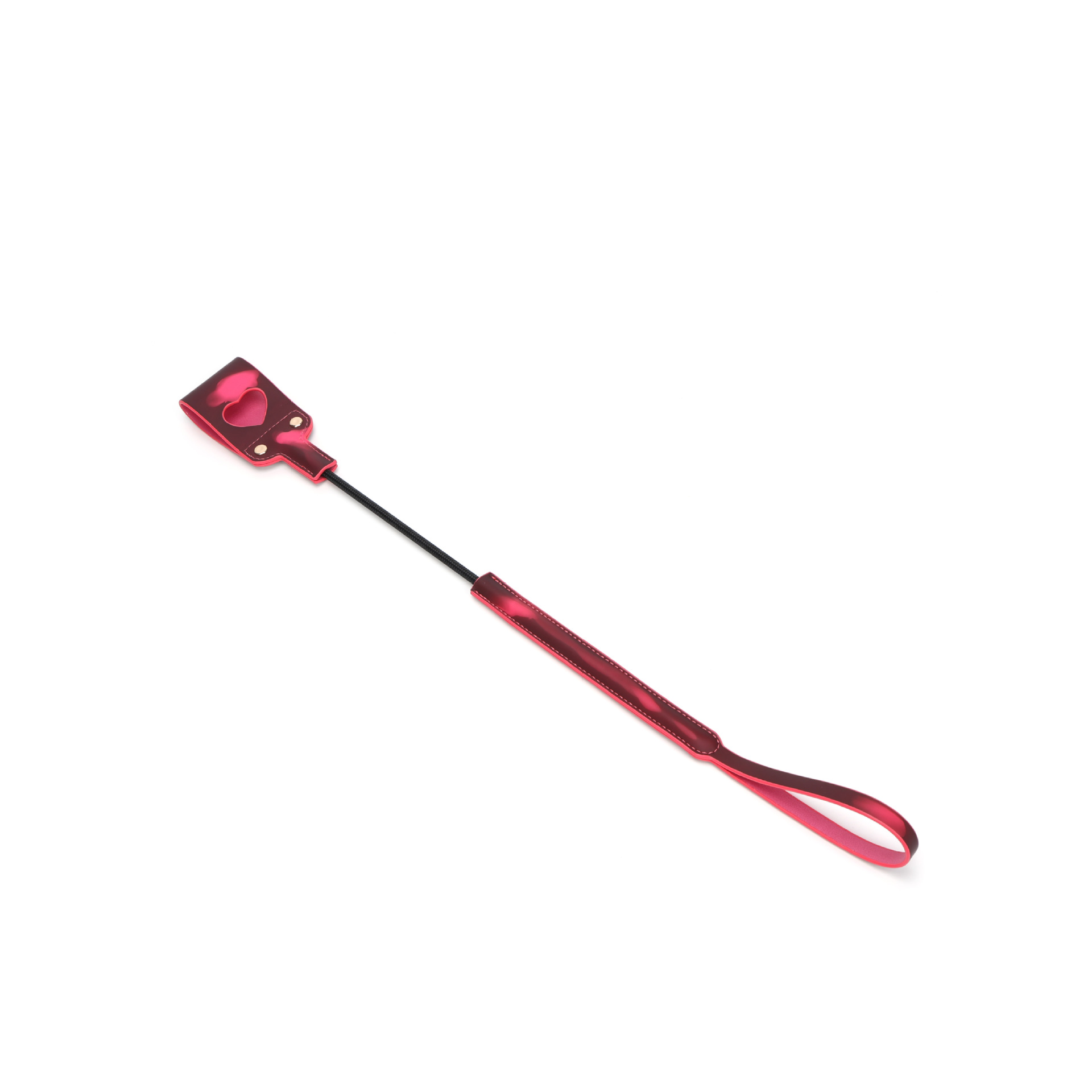 Heart Cutout Leather Whip - 45cm - image 1