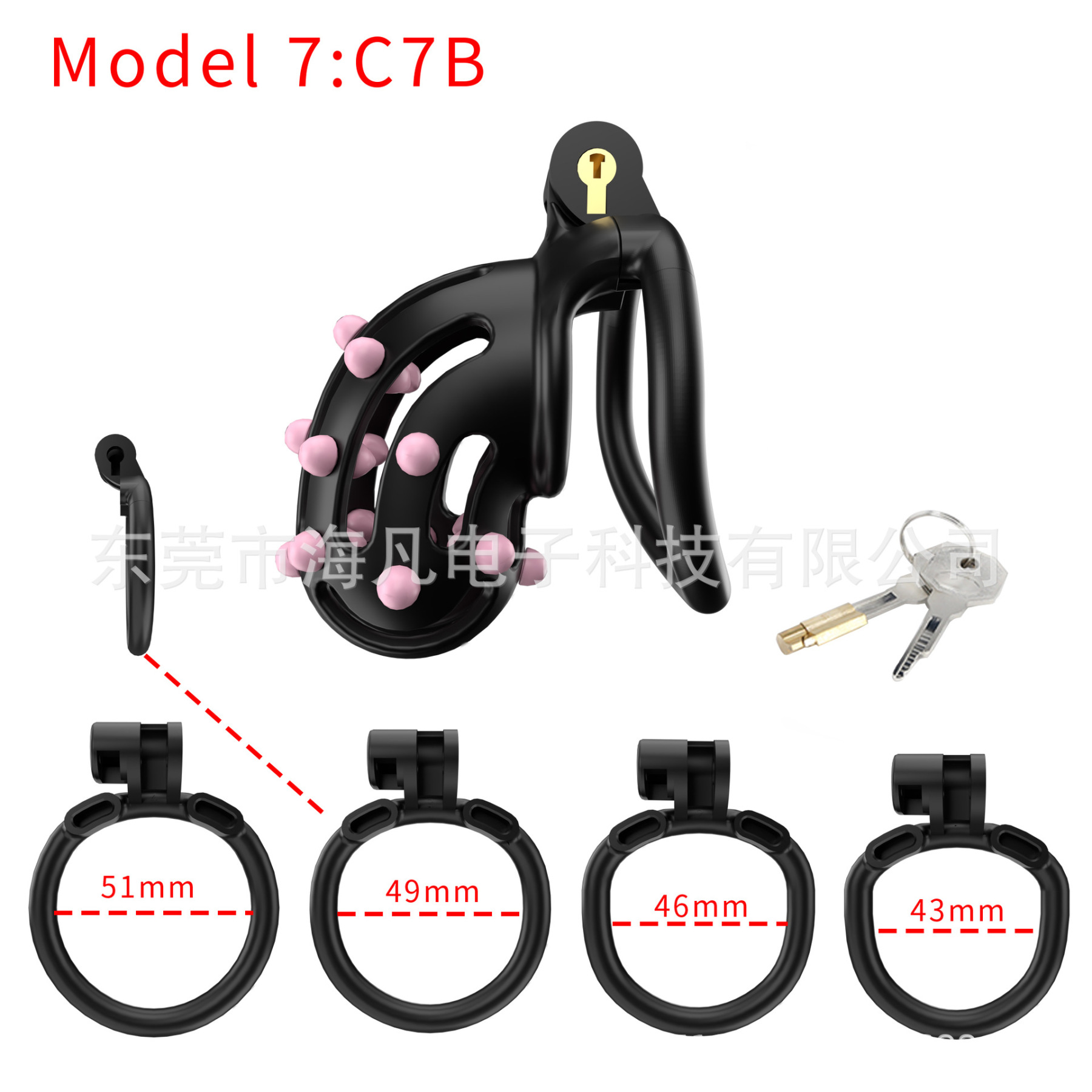 Cobra Chastity Cage with Spikes & 4 Rings -WeLovePlugs