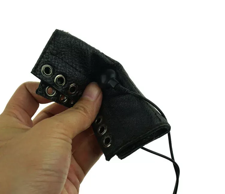 E-Stim Leather Cock Ring-WeLovePlugs