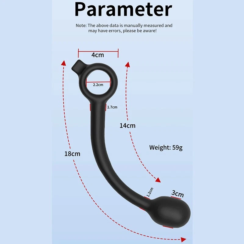 Electric Shock Prostate Massager With Hollow Ring - image 1