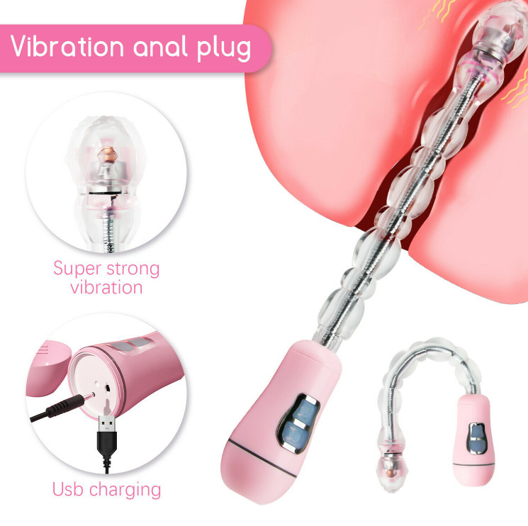 Sleek & Powerful 12-Speed Vibrator Beaded Dildo – Perfectly Sized for Intense Pleasure-WeLovePlugs