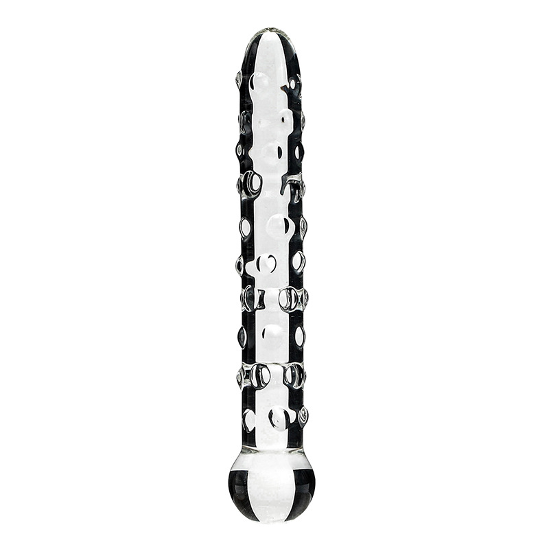 Beaded Textured Glass Dildo – Handcrafted Bobble Shaft for G-Spot & Anal Play-WeLovePlugs