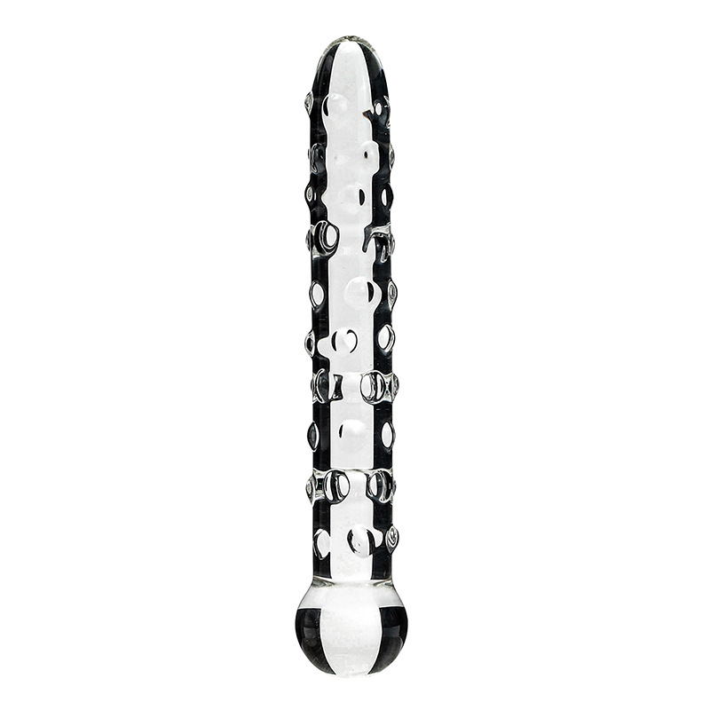 Beaded Textured Glass Dildo – Handcrafted Bobble Shaft for G-Spot & Anal Play-WeLovePlugs
