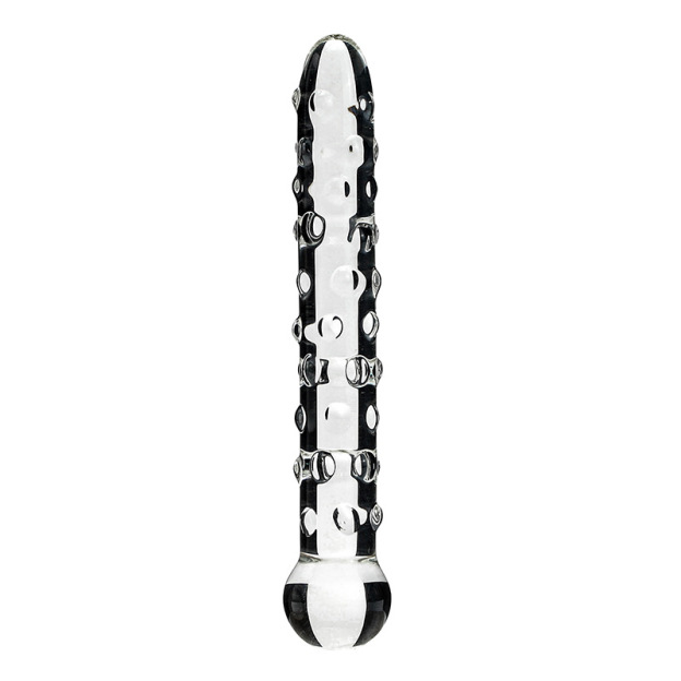 Beaded Textured Glass Dildo – Handcrafted Bobble Shaft for G-Spot & Anal Play-WeLovePlugs