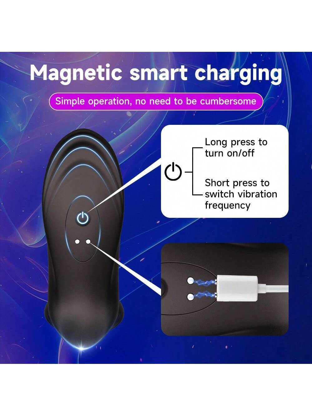 Powerful 10 Vibrations Penis Ring Vibrator APP Control -WeLovePlugs