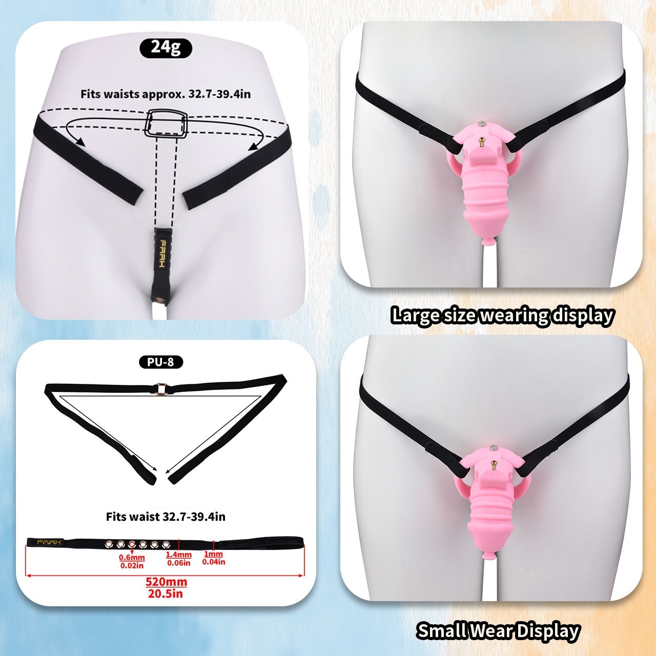 Premium Silicone Chastity Cage with Urethral Tube-WeLovePlugs