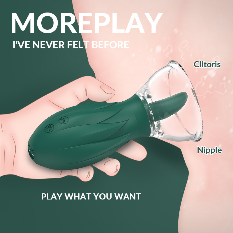 USB Charging Clitoris & Nipple Licking Sucking Vibrator -WeLovePlugs